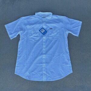 Columbia Shirt Mens XL Silver Ridge Utility Lite Short Sleeve Omni-Shade UPF‎ 40